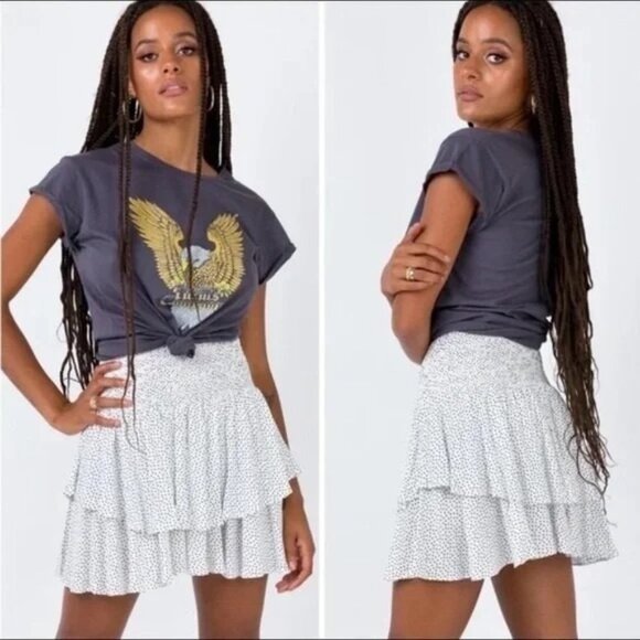 NWT Princess‎ Polly Wild Love Mini Skirt white size 8AU/4 US - Picture 3 of 6